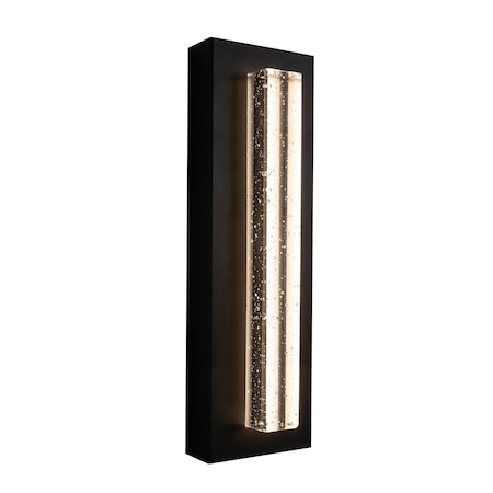 Afx Beam  18'' Outdoor LED Sconce, Seeded Glass Shade, Black Finish BEAW0518LAJUDBK